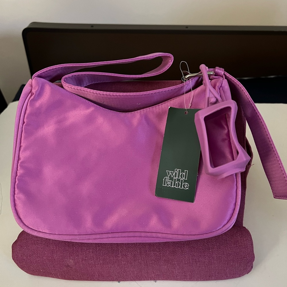 Wild Fable Shoulder Bag in Pink-Purple Fabric